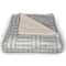 Sage Green Crosshatch Pattern Sherpa Fleece Blanket